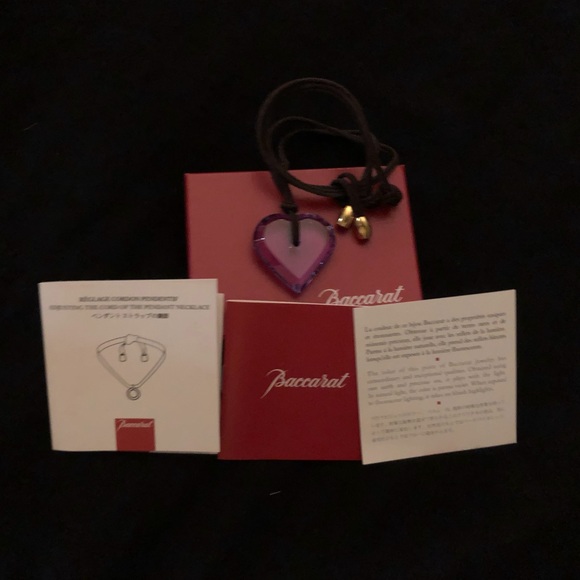 - Vintage Rare Baccarat crystal heart neckla… - Picture 7 of 11